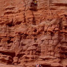 Climbers on Fisher Towers